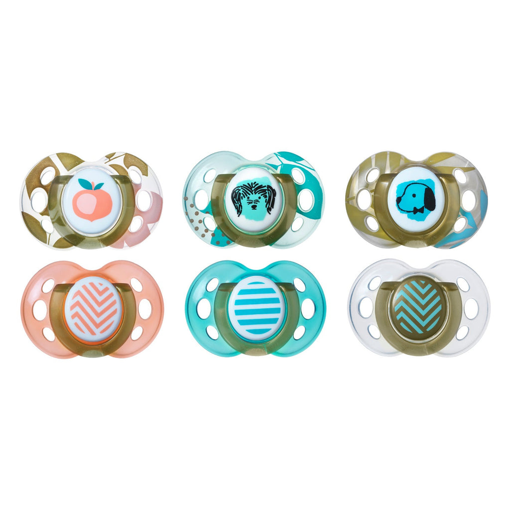 Tommee Tippee Moda Soother for Girls, Pack Of 2 Multicolour Age 18 Months to 36 Months
