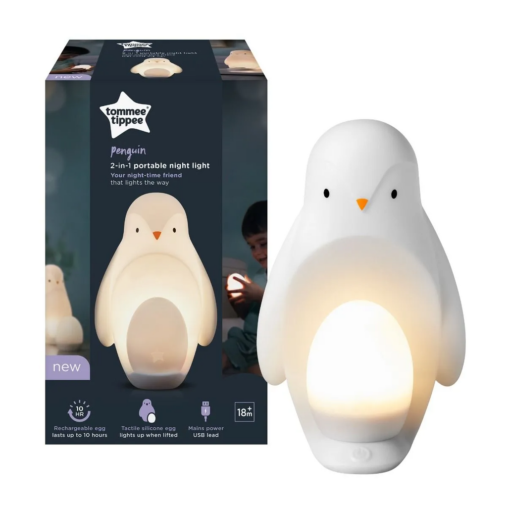 Tommee Tippee Penguin Night Light White Age-1 Year & Above
