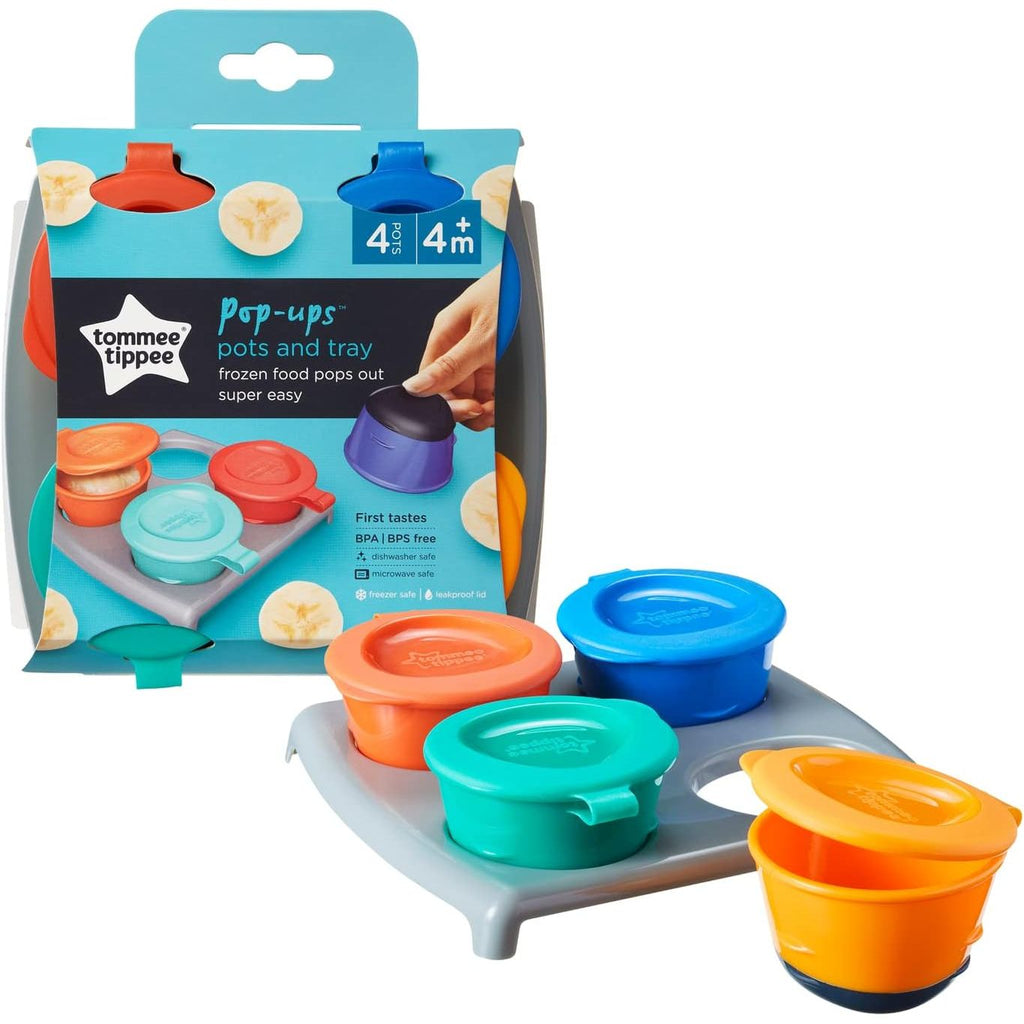 Tommee Tippee Pop Up Freezer Pots & Tray Multicolour Age 12 Months & Above