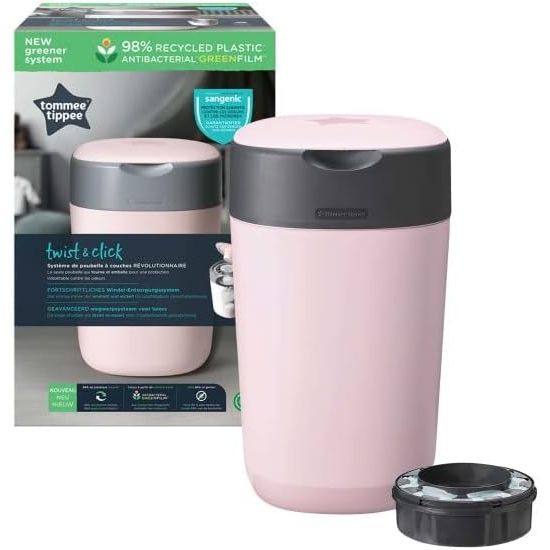 Tommee Tippee Twist & Click Diaper Disposal Bin Pink Age- Newborn & ABove