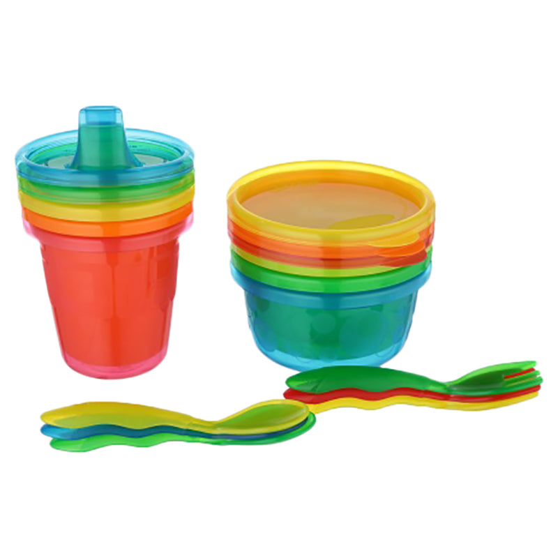 Tomy  The First Year Baby Cutlery Set 12 in 1 Take & Toss Feeding Set Multicoloured Age  6 Months & Above