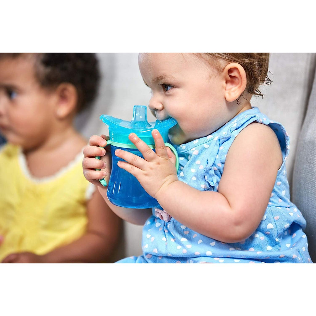 Tomy  The First Year Teething Sensory Trainer Sippy Cup, 7oz Assorted Blue Age  6 Months & Above