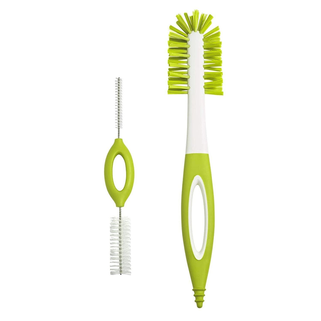 Tomy Boon Drying Trip Feeding Botles Cleanng Brushes Set of 2 White/Green Age- Newborn & Above
