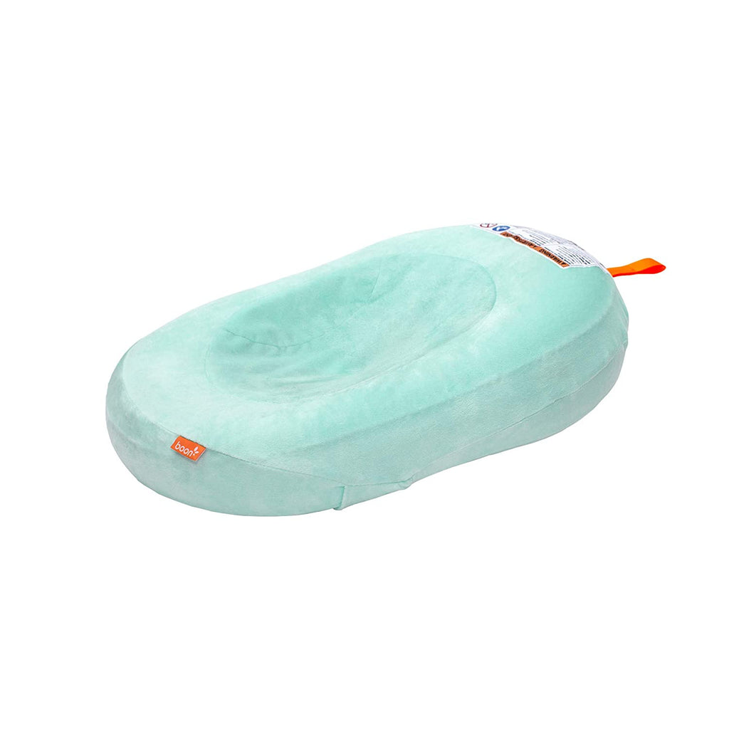Tomy Boon Puff Inflatable Baby Bather with Quick Dry Microfleece Cover Light Blue Age- 3 Months & Above