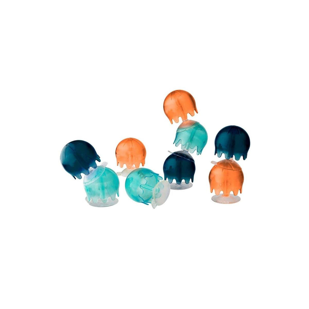 Tomy Boon Suction Cups Jellyfish Bath Toys Set of 9 Navy Blue/Coral/Orange Age- 18 Months & Above