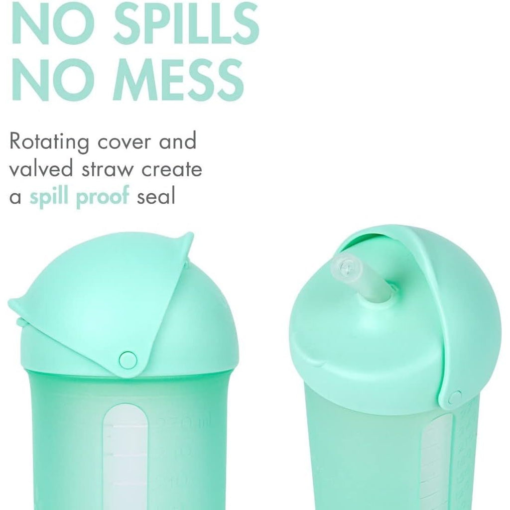 Tomy Boon Swig Silicone Starw Water Bottle/ Sipper 10Oz Mint Age- 12 Months & Above