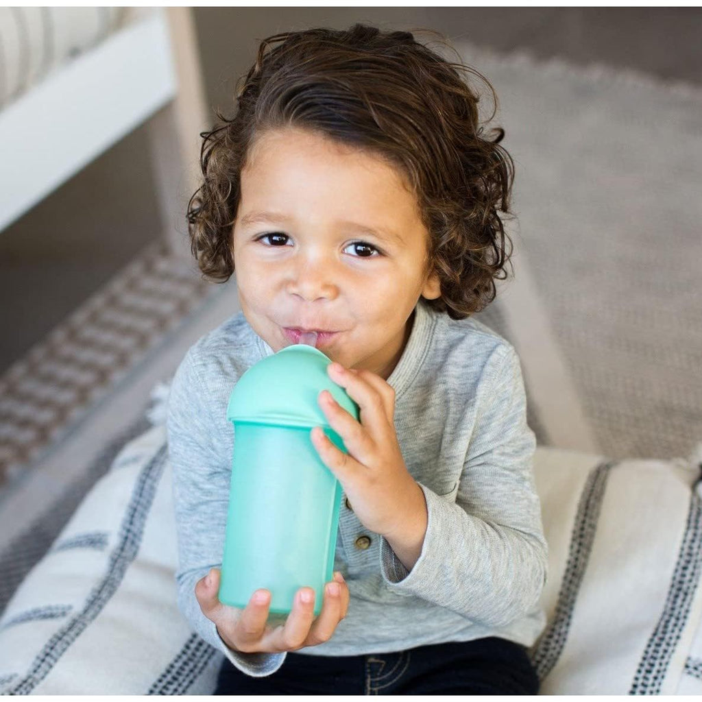 Tomy Boon Swig Silicone Starw Water Bottle/ Sipper 10Oz Mint Age- 12 Months & Above