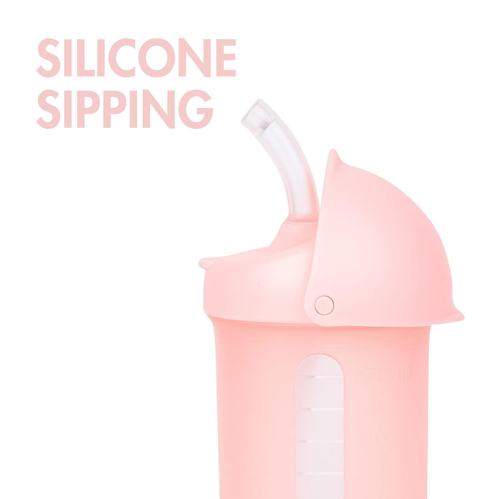 Tomy Boon Swig Silicone Starw Water Bottle/ Sipper 10Oz Pink  Age- 12 Months & Above