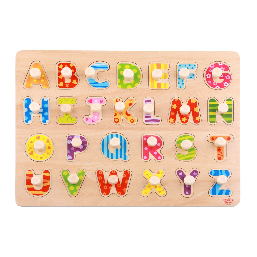Tooky Toy 26 Piece Alphabet Wooden Puzzle Multicolor Age: 3 Months & Above