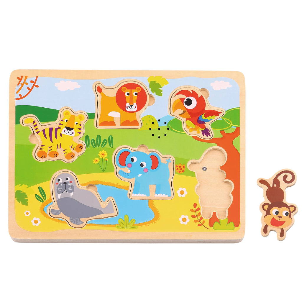 Tooky Toy Animals Sound Puzzle Multicolor Age: 18 Months & Above