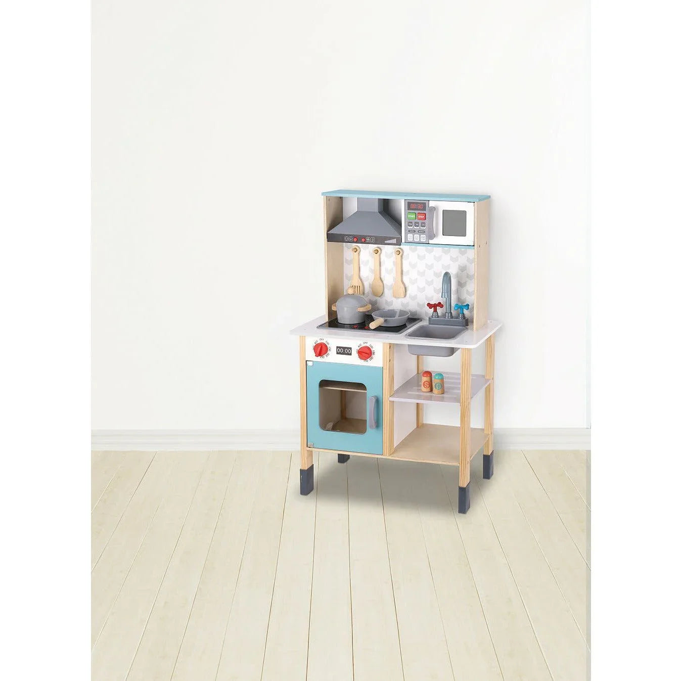 Tooky Toy Wooden Kitchen Pretend Playset Age-3 Years & Above