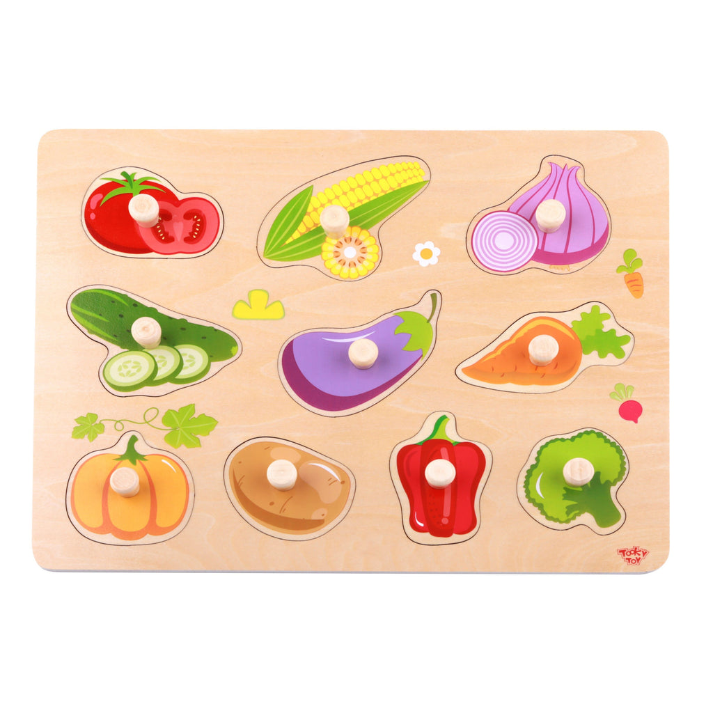 Tooky Toy Vegetable Puzzle Multicolor Age: 18 Months & Above