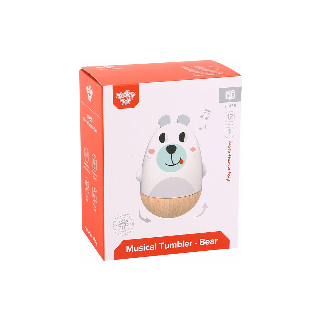 Tooky Toy Wooden Bear Tumbler Age-2 Years & Above