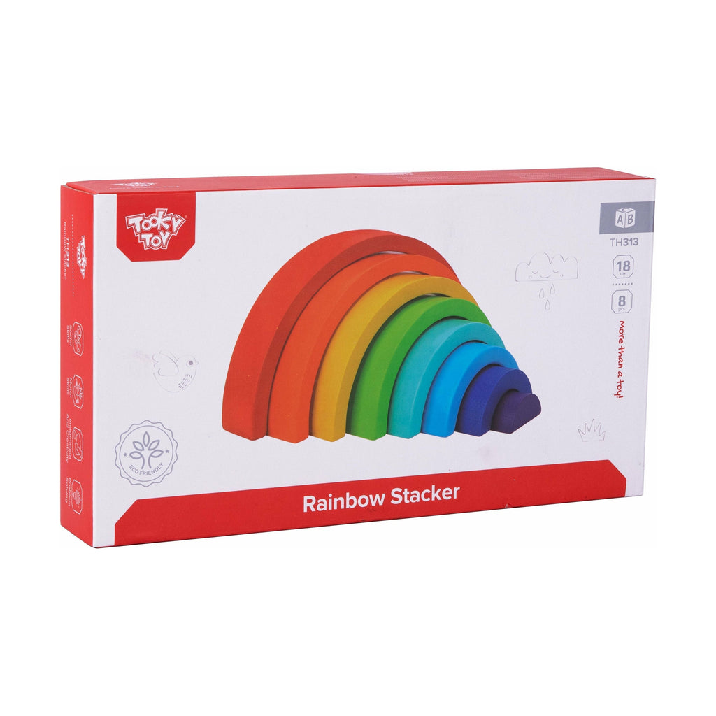 Tooky Toy Wooden Wooden Rainbow Stacker Age-3 Years & Above