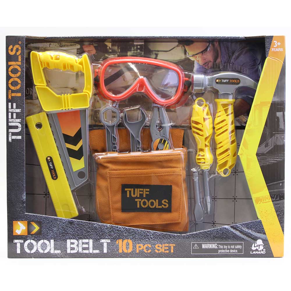 Toy School Tuff Tool Belt 10 pc Set Age 3Y+ Unisex