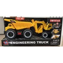 Toy Star 2-in-1 1:14 Scale Engineering Dump+Excavator Trucks with Light & Sound Yellow Age- 4 Years & Above