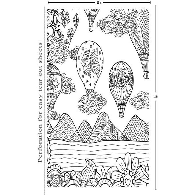 Travel - Adults Colouring Book with Tearout