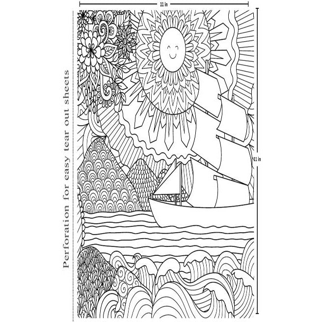 Travel - Adults Colouring Book with Tearout
