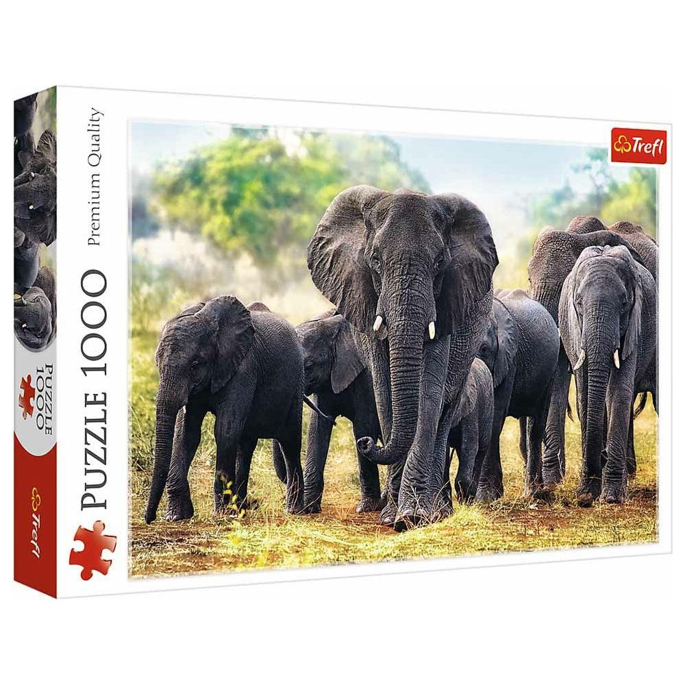 Trefl African Elephants 1000 Pieces Jigsaw Puzzle Age- 14 Years & Above