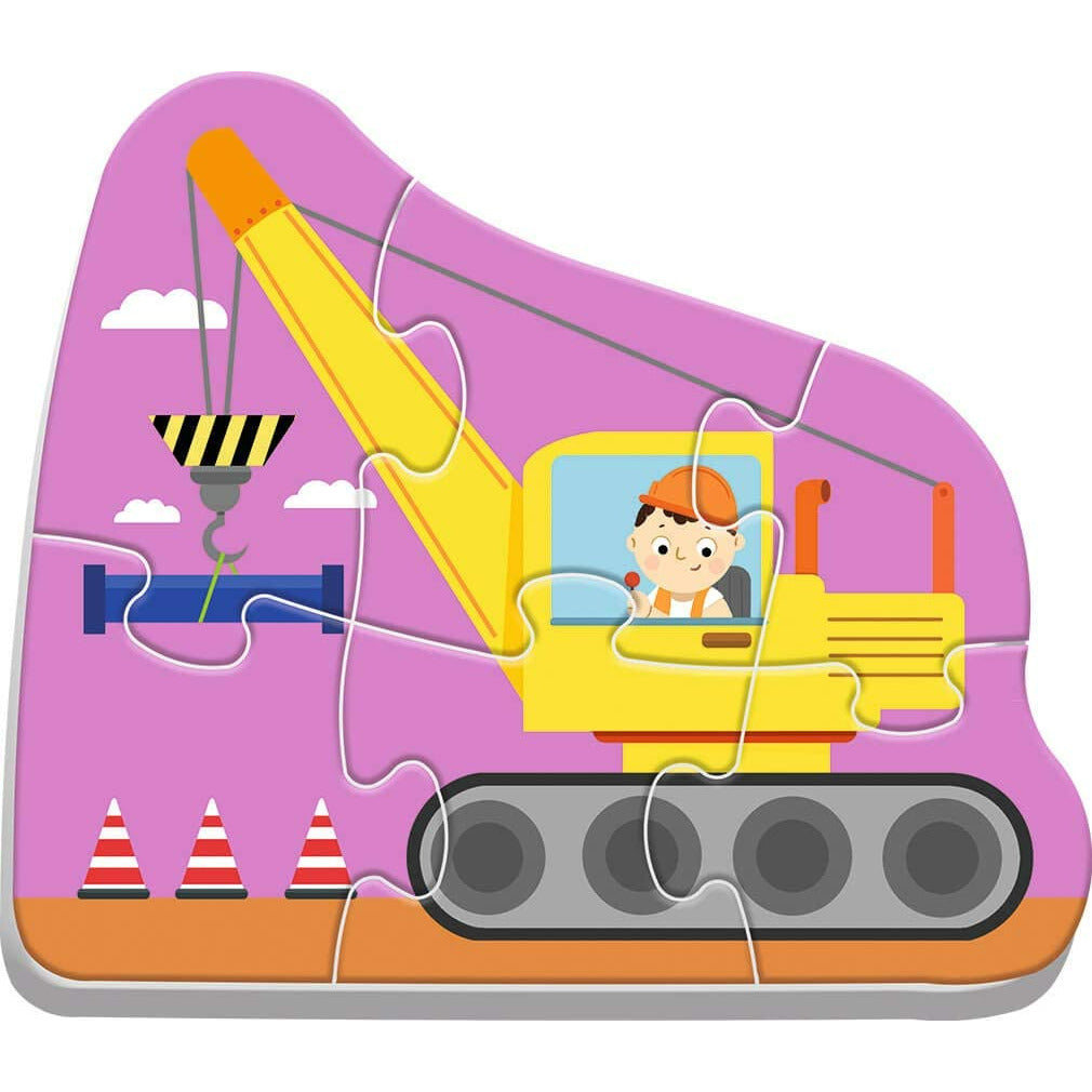 Trefl Puzzle 4 in 1 Baby Classic Vehicles on the Construction Site (3,4,5,6 Pieces) Multicolor Age- 2 Years and Above