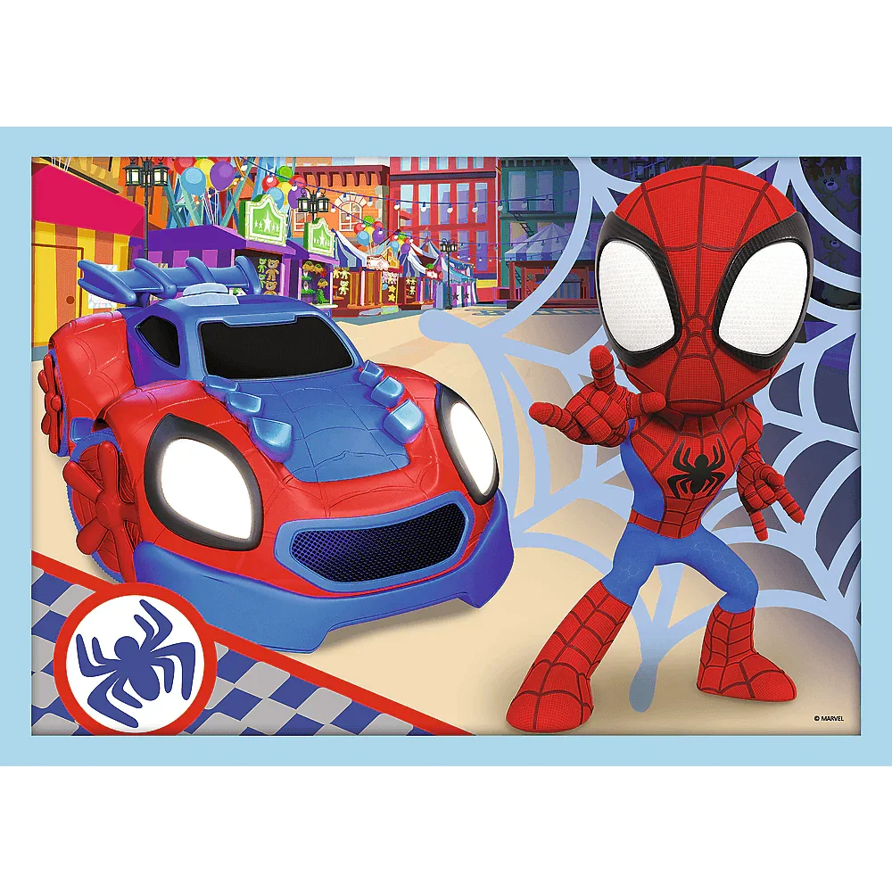 Trefl Puzzle 4 in 1 Marvel Spidey and his Amazing Friends (12,15,20,24 ...