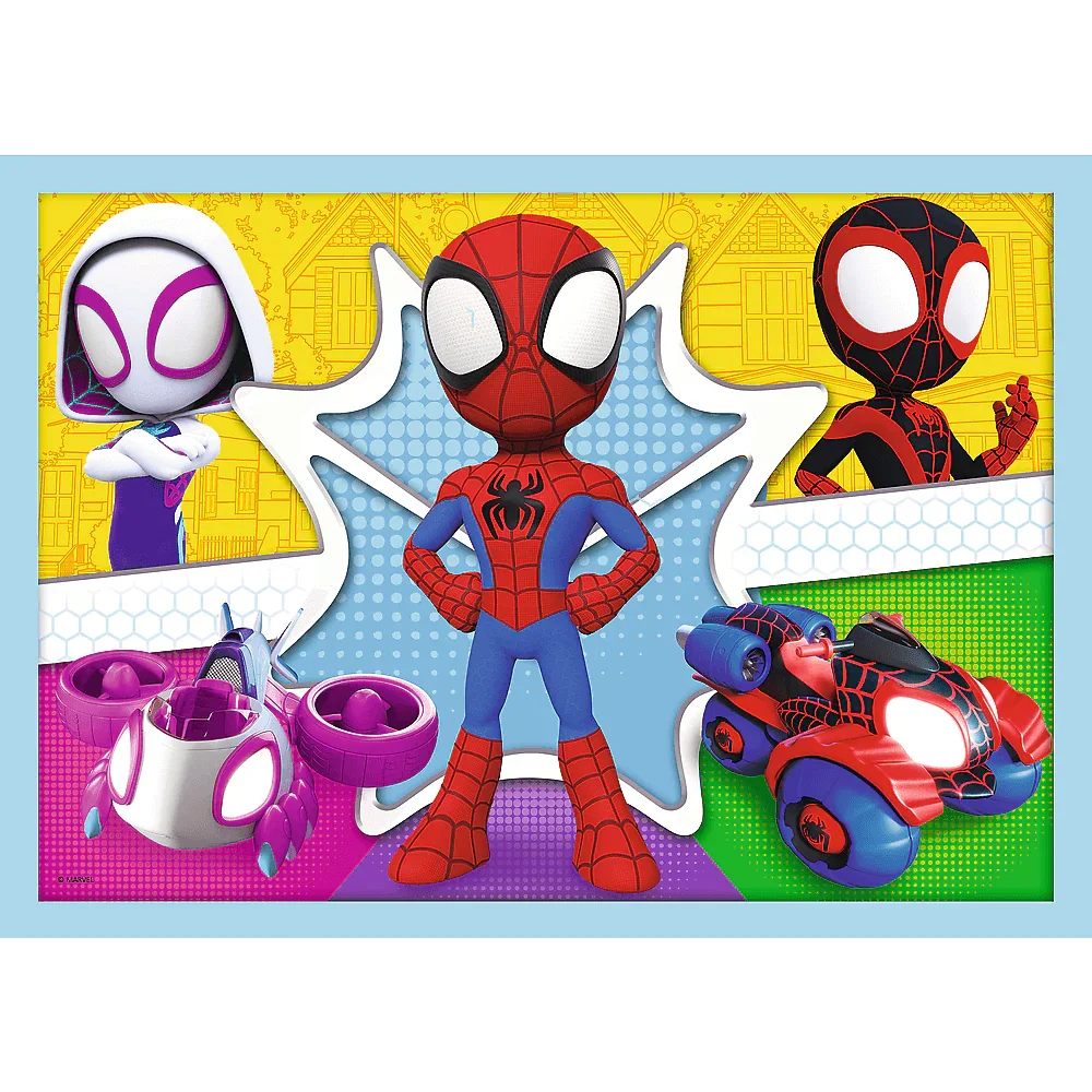 Trefl Puzzle 4 in 1 Marvel Spidey and his Amazing Friends (12,15,20,24 ...