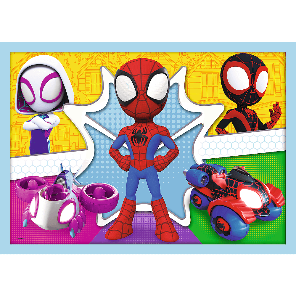 Trefl Puzzle 4 in 1 Marvel Spidey and his Amazing Friends (12,15,20,24 Pieces) Multicolor Age- 3 Years and Above