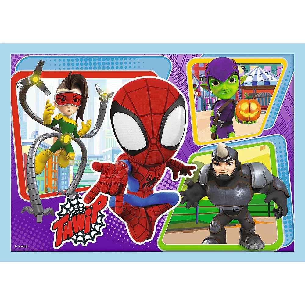 Trefl Puzzle 4 in 1 Marvel Spidey and his Amazing Friends (12,15,20,24 ...