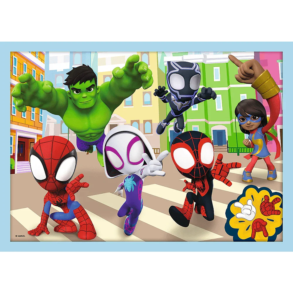 Trefl Puzzle 4 in 1 Marvel Spidey and his Amazing Friends (12,15,20,24 ...