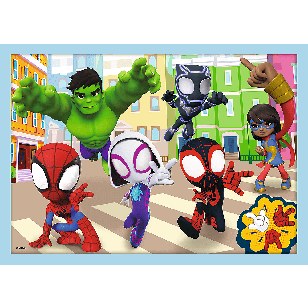 Trefl Puzzle 4 in 1 Marvel Spidey and his Amazing Friends (12,15,20,24 Pieces) Multicolor Age- 3 Years and Above