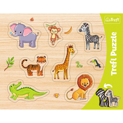 Trefl Puzzle Exotic Animals Frame Shaped Puzzle Multicolor Age- 3 Years and Above