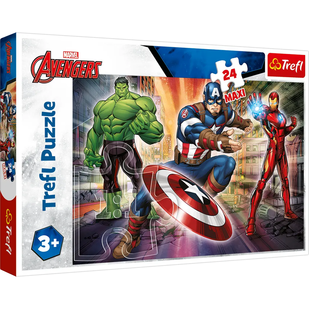 Trefl Puzzle Marvel In the world of Avengers 24 Maxi Pieces Multicolor Age- 3 Years and Above