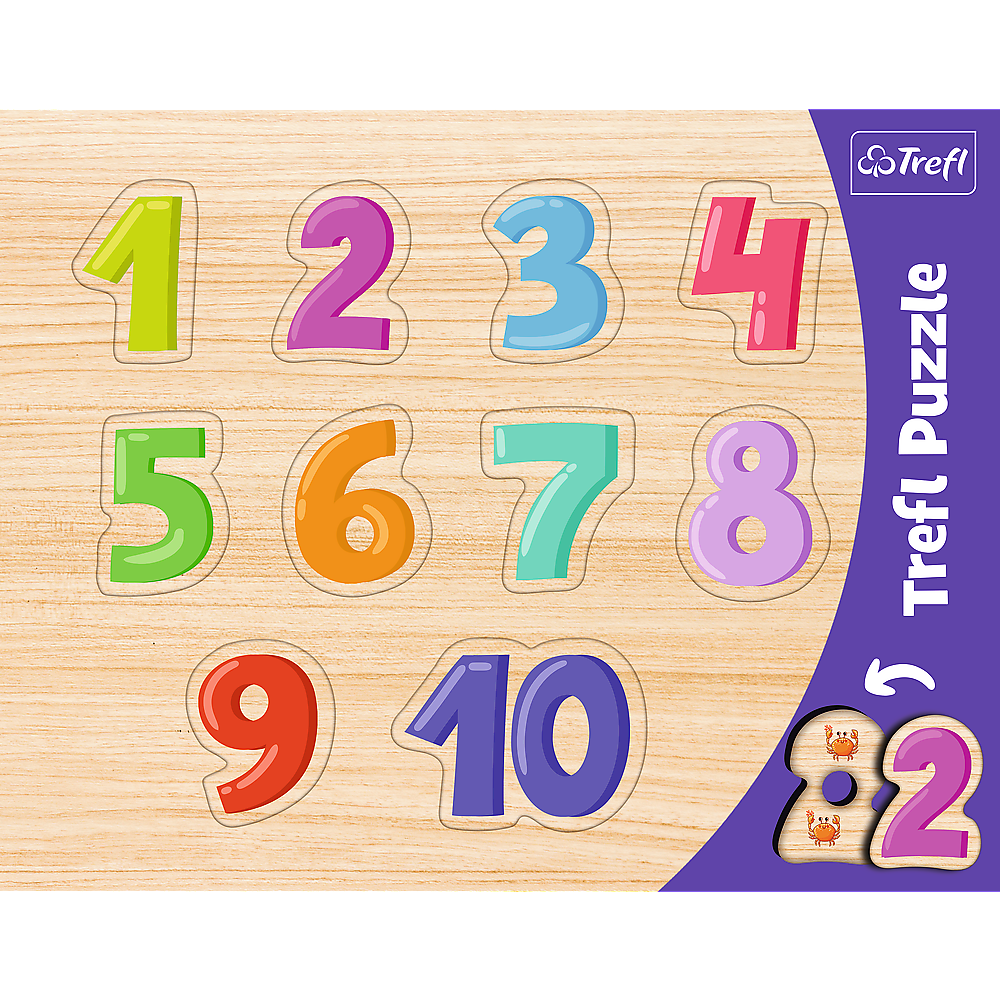 Trefl Puzzle Numbers Frame Shaped Puzzle Multicolor Age- 3 Years and Above