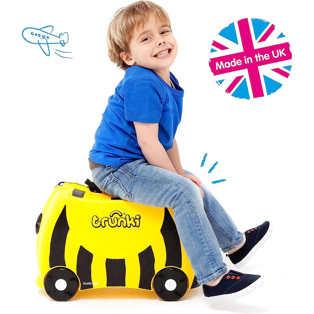 Trunki Bernard Bumble Bee 18 Litres Ride On Suitcase & Hand Luggage Yellow Age  3 Years & Above