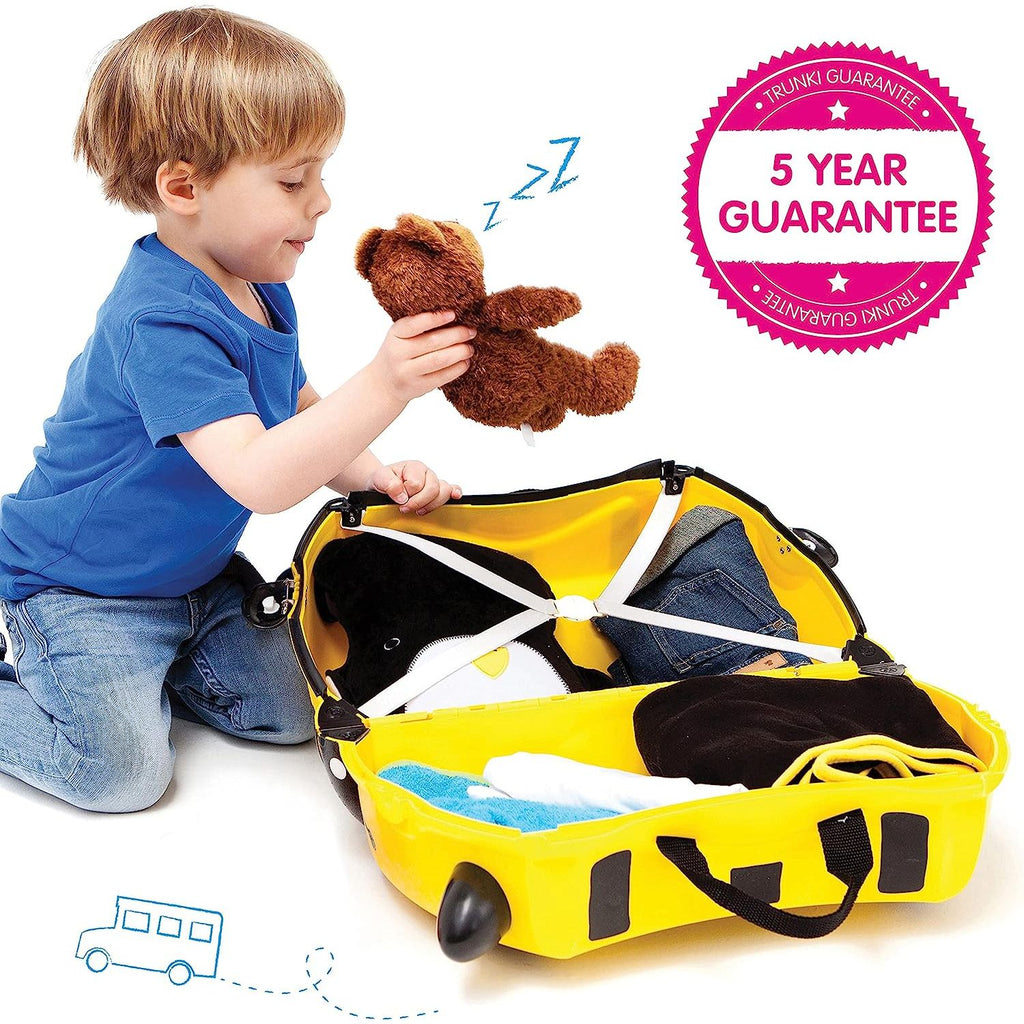Trunki Bernard Bumble Bee 18 Litres Ride On Suitcase & Hand Luggage Yellow Age  3 Years & Above