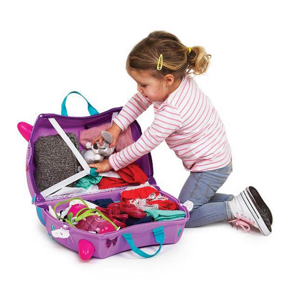 Trunki Cassie The Cat 18 Litres Ride On Suitcase & Hand Luggage Magenta Age  3 Years & Above