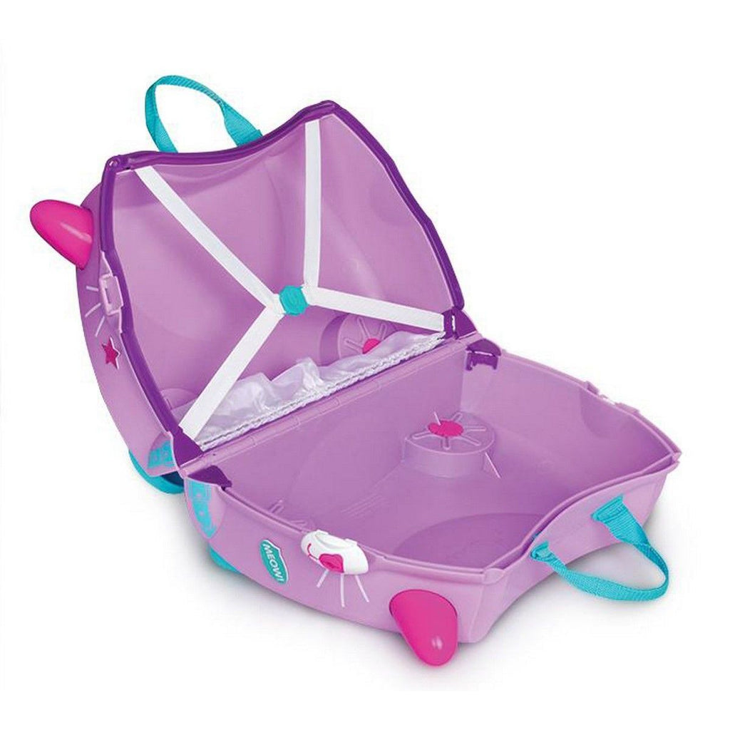 Trunki Cassie The Cat 18 Litres Ride On Suitcase & Hand Luggage Magenta Age  3 Years & Above