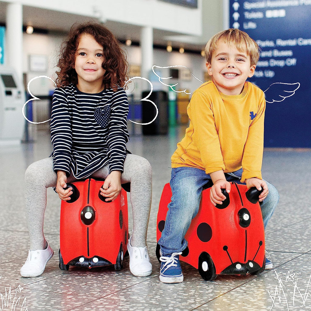 Trunki Harley Ladybug 18 Litres Ride On Suitcase & Hand Luggage Red Age  3 Years & Above