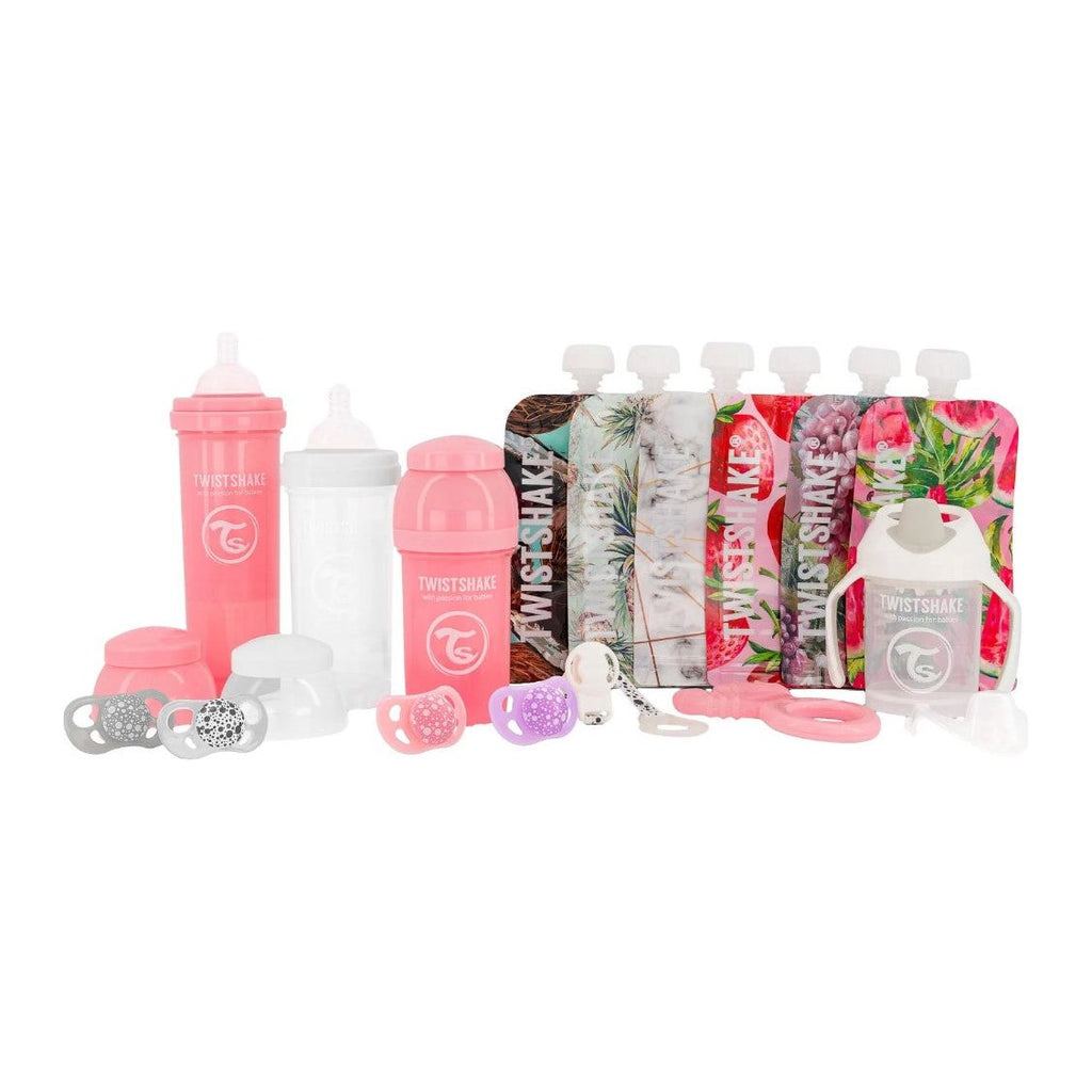 Twistshake Girls Bottle Bundle Set of 16 Pink Age- Newborn upto 3 Years