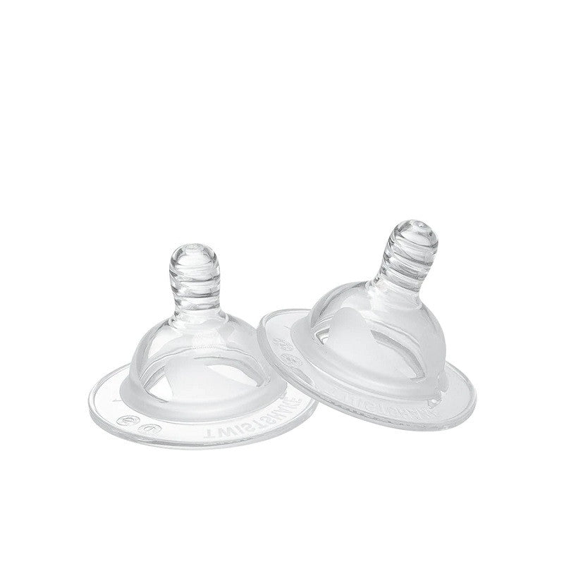 Twistshake Silicone Pacifier Teats Plus White Age- 6 Months & Above