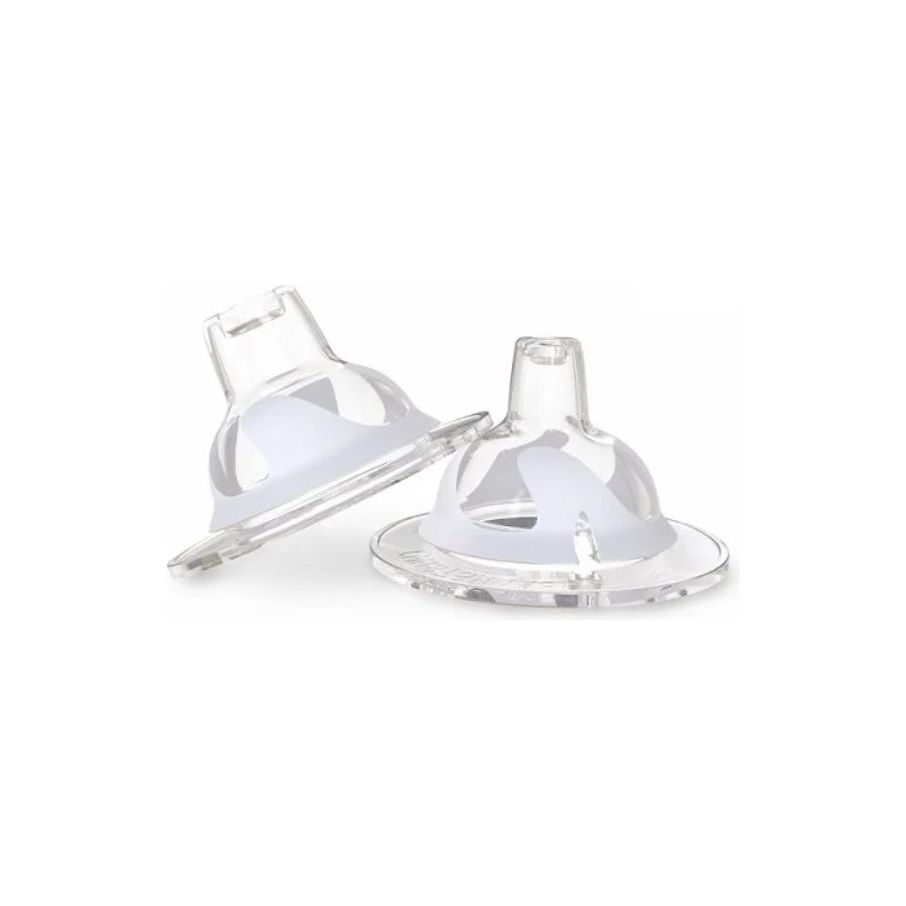 Twistshake Spout Flat Teats Pack of 2 White Age- 4 Months & Above