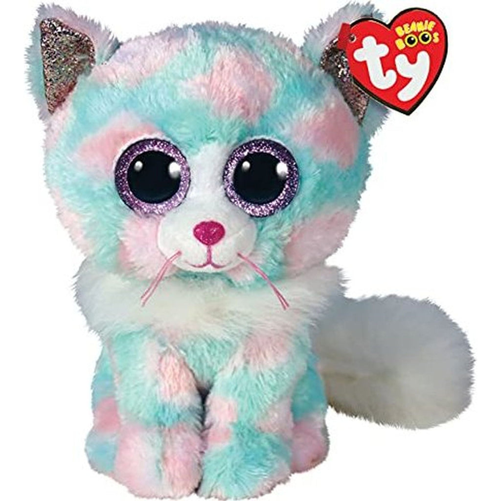 Ty Beanie Boos Cat Opal Pastel 9-Inch Medium Plush Toy Pastel Age- Newborn & Above