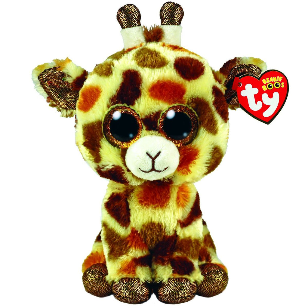 Ty Beanie Boos Giraffe Stilts Tan 6" Yellow/Brown Age- Newborn & Above