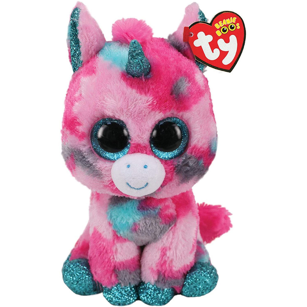 Ty Beanie Boos Unicorn Gumball Medium Pink/Aqua Age- Newborn & Above