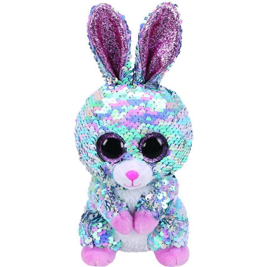 Ty Beanie Raindrop Bunny Flippable 6-Inch Regular Sequin Plush Toy Multicolor Age- 3 Years & Above