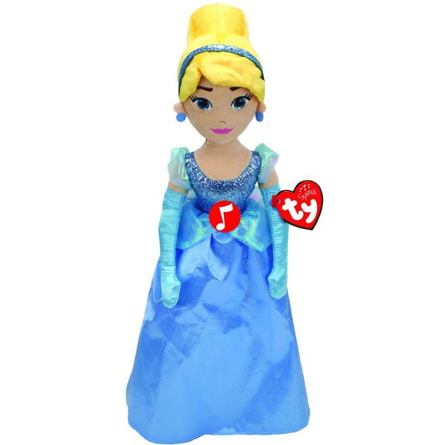 Ty Disney Princess Plush Toy with Sound 33cm Blue Age- 3 Years & Above