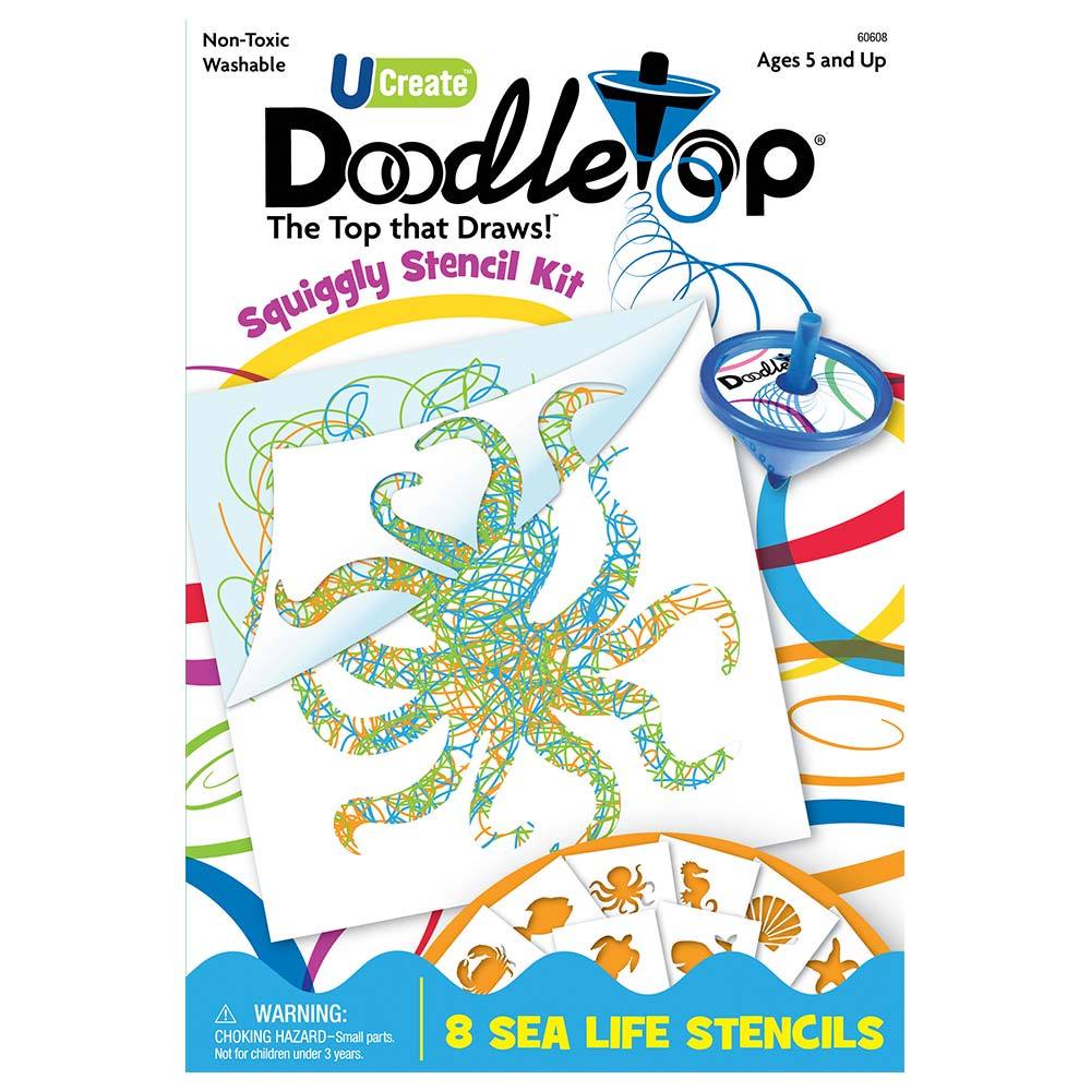 U-Create Doodle 8 Sea Life Stencils Age 5Y+ Unisex