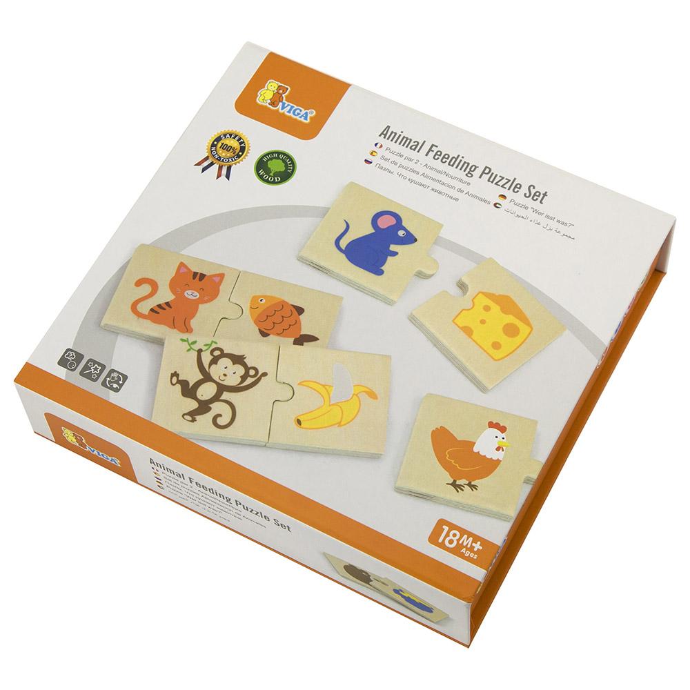 VIGA Animals Feeding Puzzle Set Age 1Y+