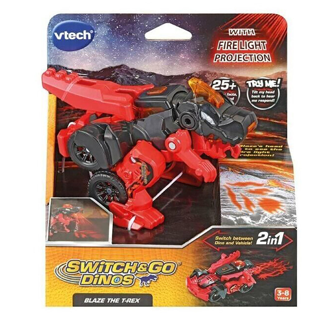 VTech 2-in-1 Switch & Go Dinos® Blaze the T-Rex Monster Truck Red Age- 3 Years to 8 Years
