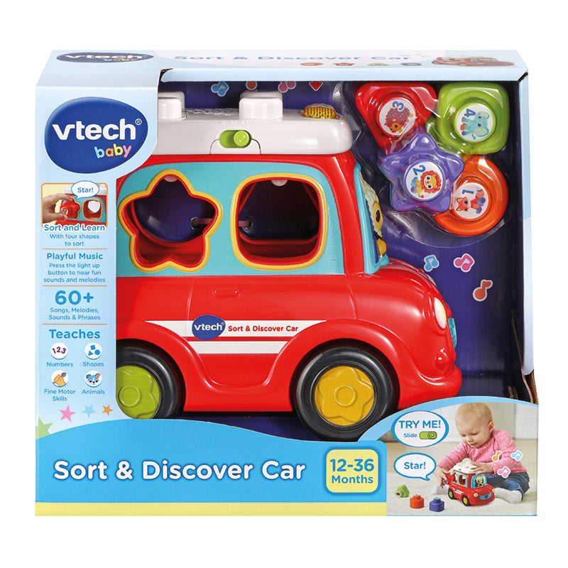 Vtech Sort & Discover Car Red Age- 18 Months & Above